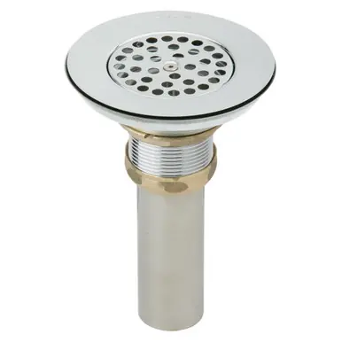 ELKAY LKVR18 Nickel Plated Brass Body Vandal-resistant Strainer and Tailpiece, 3-1/2" Reduced Price