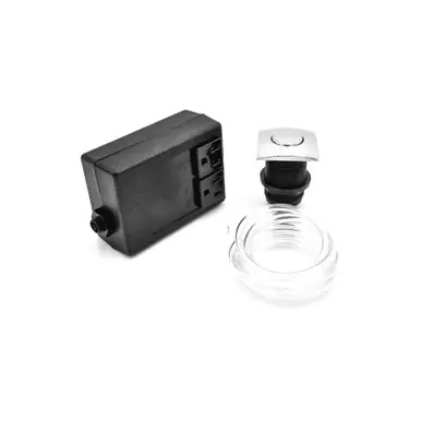 Free Returns Flusso K.C952MB Waste Disposer Air Switch - Square - Matte Black
