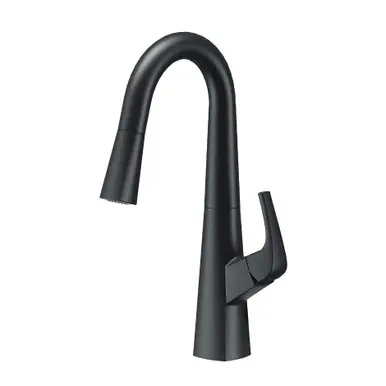 Gerber D150518BS Vaughn Single Handle Pull-Down Prep Faucet 1.75gpm - Satin Black Top Pick