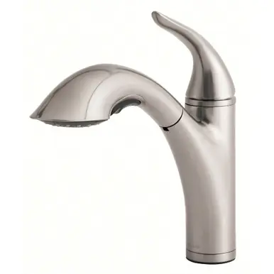 Gerber D455221SS Antioch Single Handle Pull Out Spray Kitchen Faucet - Stainless Steel Special Discount