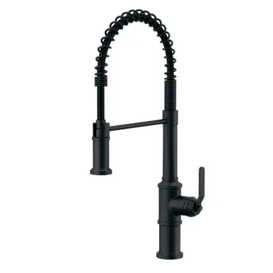 Sale Gerber D455237BS Kinzie Single Handle Pre-Rinse Kitchen Faucet 1.75gpm - Satin Black