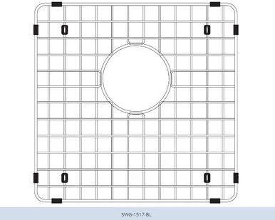 Big Sale HamatUSA SWG-1517 BL 15 1/4" x 15" Wire Grate/Bottom Grid