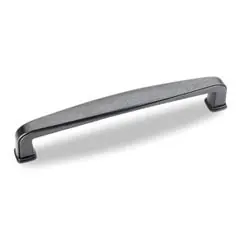 Place Order Hardware Resources 1092-128DACM 5-9/16" Overall Length Plain Square Cabinet Pull - Screws Included - 128 mm center-to-center Holes - Gun Metal