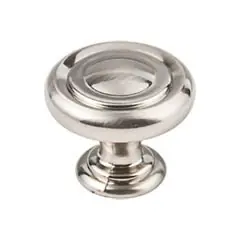 Order Now Hardware Resources 117SN 1-1/4" Diameter Button Cabinet Knob - Screws Included - Satin Nickel
