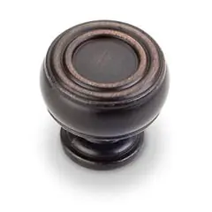 Super Sale Hardware Resources 127DBAC 1-3/16" Diameter Gavel Cabinet Knob - Screws Included - Brushed Oil Rubbed Bronze