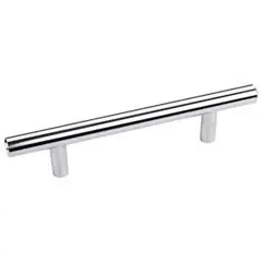 Hardware Resources 156PC 156mm (6-1/8") Overall Length 7/16" Diameter Steel Cabinet Bar Pull with Beveled Ends - 96 mm center-to-center Holes - Screws Included - Polished Chrome Editor’s Pick