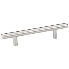 Hardware Resources 156SN 156 mm (6-1/8") Overall Length 7/16" Diameter Steel Cabinet Bar Pull with Beveled Ends - 96 mm center-to-center Holes - Screws Included - Satin Nickel Today Only