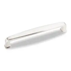 Hardware Resources 1092-128SN 5-9/16" Overall Length Plain Square Cabinet Pull - Screws Included - 128 mm center-to-center Holes - Satin Nickel Next Day Delivery