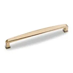 Limited Edition Hardware Resources 1092-160AEM 6-13/16" Overall Length Plain Square Cabinet Pull - 160 mm center-to-center Holes - Screws Included - Distressed Antique Brass