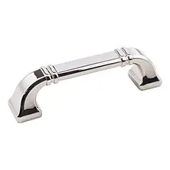 Hardware Resources 165-96NI 4-1/2" Overall Length Cabinet Pull - 96 mm center-to-center Holes - Screws Included - Polished Nickel Viral