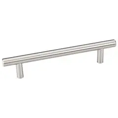 Hardware Resources 176SN 176 mm (6-15/16") Overall Length 7/16" Diameter Steel Cabinet Bar Pull with Beveled Ends - Screws Included - 128 mm center-to-center Holes - Satin Nickel Shop Now