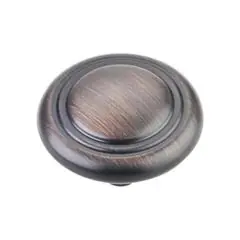 Bulk Order Hardware Resources 202DBAC 1-1/4" Diameter Cabinet Knob - Screws Included - Brushed Oil Rubbed Bronze
