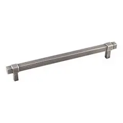 Time-Limited Hardware Resources 293-192BNBDL 8-13/16" Overall Length Square Bar Pull - 192 mm center-to-center - Screws Included - Brushed Pewter