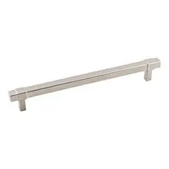 Hardware Resources 293-192SN 8-13/16" Overall Length Square Bar Pull - 192 mm center-to-center - Screws Included - Satin Nickel Hot Deal