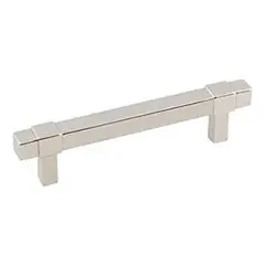 Hardware Resources 293-96NI 5-1/16" Overall Length Square Bar Pull - 96 mm center-to-center Holes - Screws Included - Polished Nickel Original