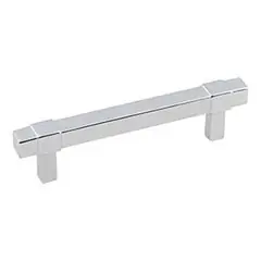 Seasonal Sale Hardware Resources 293-96PC 5-1/16" Overall Length Square Bar Pull - 96 mm center-to-center Holes - Screws Included - Polished Chrome