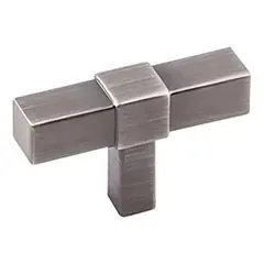 Hardware Resources 293T-BNBDL 2" Overall Length Cabinet "T" Knob - Screws Included - Brushed Pewter Factory Price