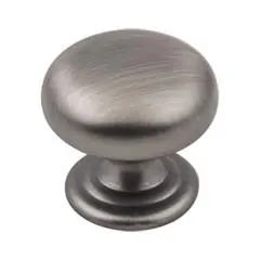 Hardware Resources 2980BNBDL 1-1/4" Diameter Cabinet Knob - Screws Included - Brushed Pewter Top Rated