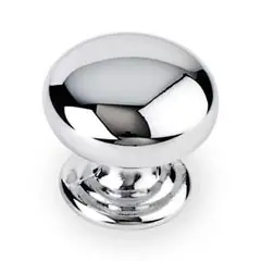 Worldwide Shipping Hardware Resources 2980PC 1-1/4" Diameter Cabinet Knob - Screws Included - Polished Chrome