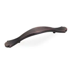 Authentic Hardware Resources 3108DBAC 5-1/4" Overall Length Cabinet Pull - Screws Included - Brushed Oil Rubbed Bronze