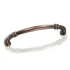 Hardware Resources 317-128ABSB 5-5/8" Overall Length Lafayette Cabinet Pull - Screws Included - 128 mm center-to-center Holes - Antique Brushed Satin Brass Save Now