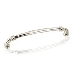 Warranty Included Hardware Resources 317-160SN 6-7/8" Overall Length Lafayette Cabinet Pull - 160 mm center-to-center Holes - Screws Included - Satin Nickel