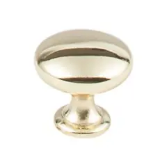 Last Chance Hardware Resources 3910-PB 1-3/16" Diameter Cabinet Knob - Screws Included - Polished Brass