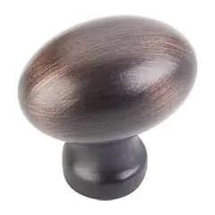 Flash Sale Hardware Resources 3990-DBAC 1-3/16" Overall Length Football Cabinet Knob - Screws Included - Brushed Oil Rubbed Bronze