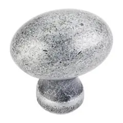 Hardware Resources 3990-SIM 1-3/16" Overall Length Football Cabinet Knob - Screws Included - Distressed Antique Silver Direct From Factory