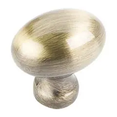 Hardware Resources 3990AB 1-3/16" Overall Length Football Cabinet Knob - Screws Included - Brushed Antique Brass Buy Today