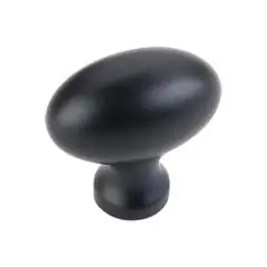 Must Have Hardware Resources 3991BLK 1-9/16" Overall Length Football Cabinet Knob - Screws Included - Black