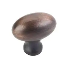 Viral Hardware Resources 3991DBAC 1-9/16" Overall Length Football Cabinet Knob - Screws Included - Brushed Oil Rubbed Bronze
