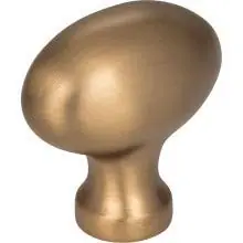 Hardware Resources 3991SBZ 1-9/16" Overall Length Football Cabinet Knob- Screws Included - Satin Bronze Fresh Stock