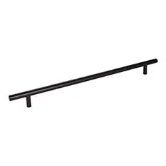 Hardware Resources 399MB 399 mm (15-11/16") Overall Length 7/16" Diameter Steel Cabinet Bar Pull with Beveled Ends 319 mm center-to-center - Screws Included - Matte Black While Supplies Last