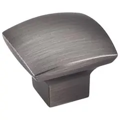 Hardware Resources 431BNBDL 1-3/16" Overall Length Cabinet Knob. Packaged with one 8-32 x 1-1/8" screw - Screws Included - Brushed Pewter Free Shipping