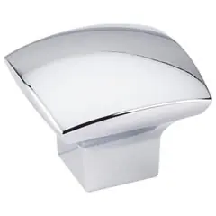 Hardware Resources 431PC 1-3/16" Overall Length Cabinet Knob. Packaged with one 8-32 x 1-1/8" screw - Screws Included - Polished Chrome Crafted