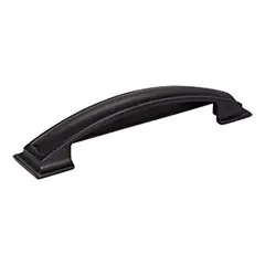 Hardware Resources 436-128MB 6-1/4" Overall Length Pillow Top Cabinet Cup Pull - Screws Included - 128 mm center-to-center Holes - Matte Black Wholesale