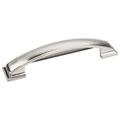 Price Cut Hardware Resources 436-128SN 6-1/4" Overall Length Pillow Top Cabinet Cup Pull - Screws Included - 128 mm center-to-center Holes - Satin Nickel