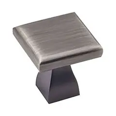 Original Hardware Resources 449BNBDL 1" Diameter Square Cabinet Knob - Screws Included - Brushed Pewter