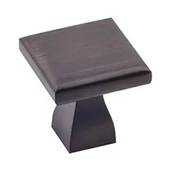 Best Choice Hardware Resources 449DBAC 1" Diameter Square Cabinet Knob - Screws Included - Brushed Oil Rubbed Bronze