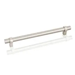 Hardware Resources 5192SN 9-1/8" Overall Length Bar Cabinet Pull - 192 mm center-to-center Holes - Screws Included - Satin Nickel Affordable