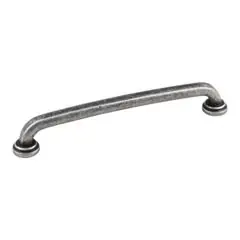 High Quality Hardware Resources 527-160SIM 7-1/8" Overall Length Gavel Cabinet Pull - 160 mm center-to-center Holes - Screws Included - Distressed Antique Silver
