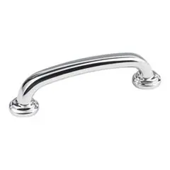 Hardware Resources 527PC 4-5/8" Overall Length Gavel Cabinet Pull - 96 mm center-to-center Holes - Screws Included - Polished Chrome Crafted
