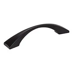 Hardware Resources 525-96MB 4-15/16" Overall Length Decorative Cabinet Pull - 96 mm center-to-center - Screws Included - Matte Black Bulk Order