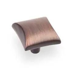 Seasonal Sale Hardware Resources 525DBAC 1-1/8" Overall Length Square Cabinet Knob - Screws Included - Brushed Oil Rubbed Bronze