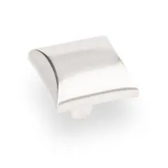 Hardware Resources 525SN 1-1/8" Overall Length Square Cabinet Knob - Screws Included - Satin Nickel Worldwide Shipping