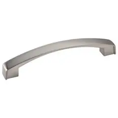 Handmade Hardware Resources 549-128SN 5-1/2" Overall Length Cabinet Pull - Screws Included - 128 mm center-to-center Holes - Satin Nickel