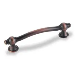 Genuine Hardware Resources 575-96DBAC 4-7/8" Overall Length Modern Cabinet Pull - 96 mm center-to-center Holes - Screws Included - Brushed Oil Rubbed Bronze