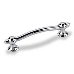 Factory Price Hardware Resources 575-96PC 4-7/8" Overall Length Modern Cabinet Pull - 96 mm center-to-center Holes - Screws Included - Polished Chrome