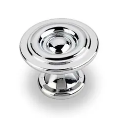 Hardware Resources 575PC 1-3/16" Diameter Modern Cabinet Knob - Screws Included - Polished Chrome Original